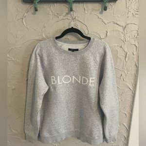 Brunette The Label Blonde L/XL Heathered Light Grey Sweatshirt